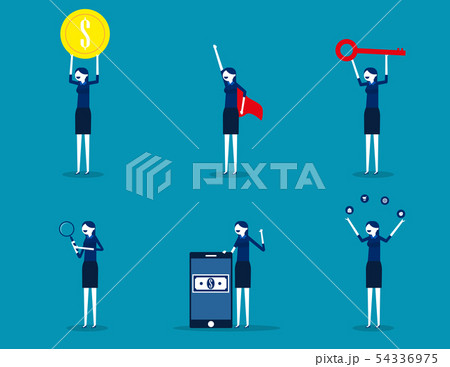 Business people express various character. Concept 54336975