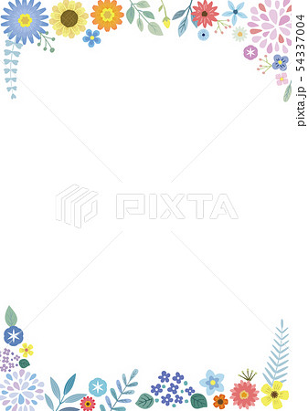 Flower Frame Vertical Stock Illustration