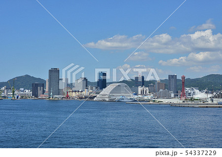 神戸港と青空 54337229