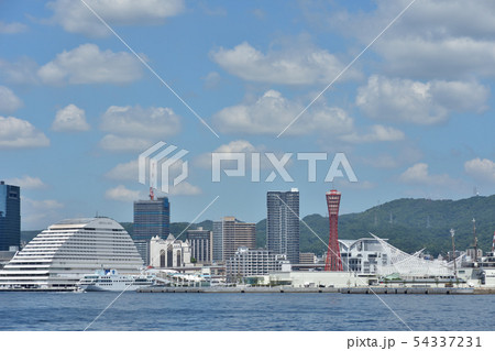 神戸港と青空 54337231