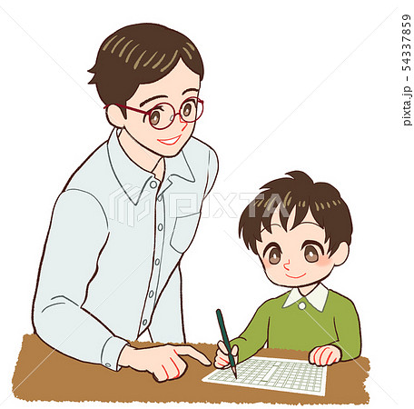 教える先生と子ども　原稿用紙 54337859