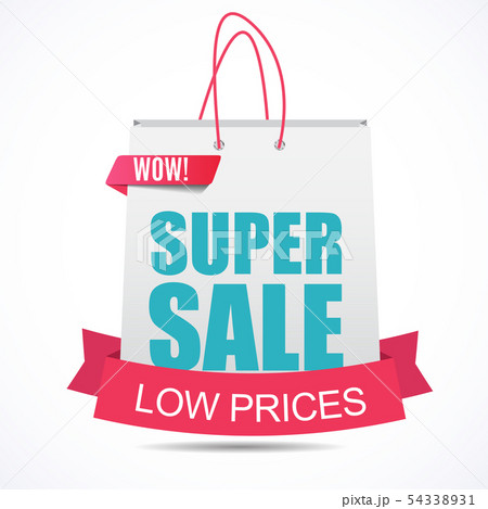 Super sale banner poster. Vector illustration 54338931