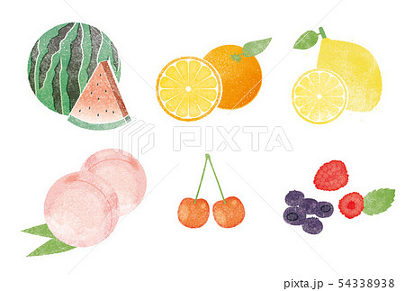 夏の果物のイラストのイラスト素材