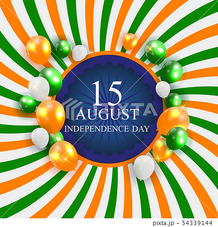 15th August India Independence Day celebration background. Vector Illustration 15th August India Independence Day celebration background. Vector Illustration 54339144