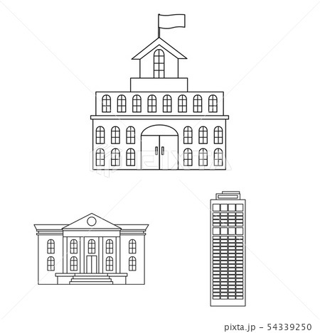 Isolated object of building and city symbol. Collection of building and business stock symbol for 54339250