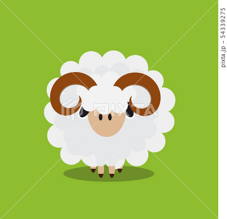 Abstract flat sheep icon. Vector illustrator Abstract flat sheep icon. Vector illustrator 54339275