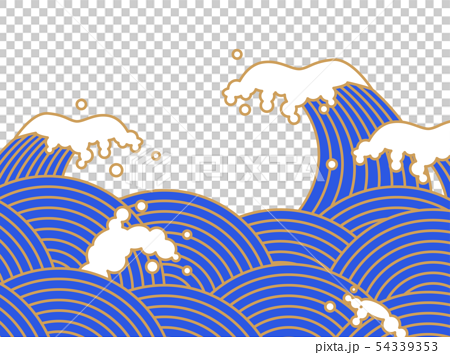 日本海波浪的例证 图库插图