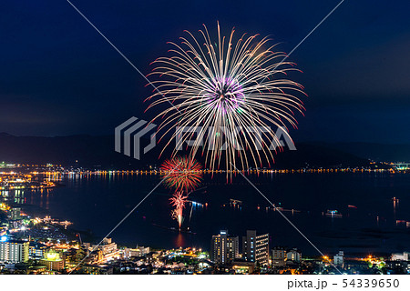 花火　諏訪湖の花火 全国新作花火競技大会 54339650