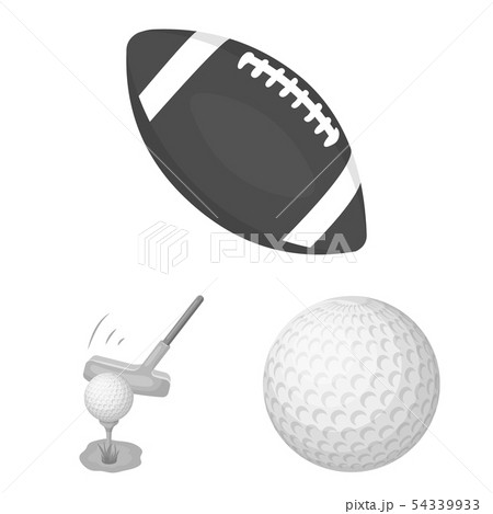 Isolated object of ball and soccer symbol. Collection of ball and basketball stock symbol for web. Isolated object of ball and soccer symbol. Collection of ball and basketball stock symbol for web. 54339933