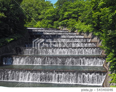 水すだれ 階段式溢流路/小樽 奥沢水源地 水すだれ 階段式溢流路/小樽 奥沢水源地 54340846