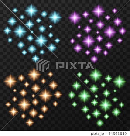 Colorful sparkles set 54341010