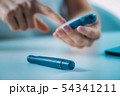 Blood Sugar Testing with Portable Glucometer 54341211