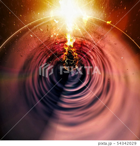 雲の渦に覆われた抽象的な惑星 雲の渦に覆われた抽象的な惑星 54342029