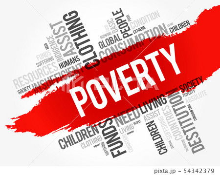 Poverty word cloud collage 54342379