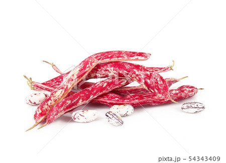 red beans on white background 54343409