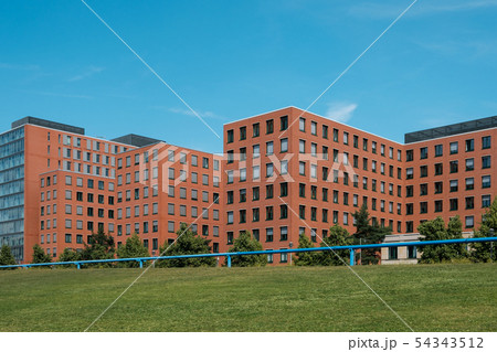 real estate exterior, modern building facade and real estate exterior, modern building facade and 54343512
