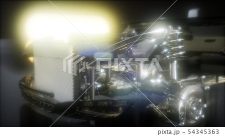 engine and other parts visible in car 54345363