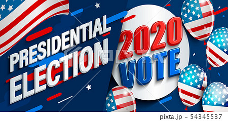 2020 USA presidential election banner. 2020 USA presidential election banner. 54345537