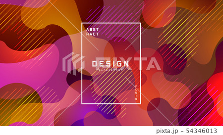 Gradient fluid colorful background. Liquid shapes futuristic concept. Creative geometric wallpaper 54346013