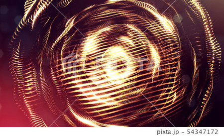 Glow particles are in air as science fiction of microcosm or macro world or sci-fi. 3d rendering of 54347172