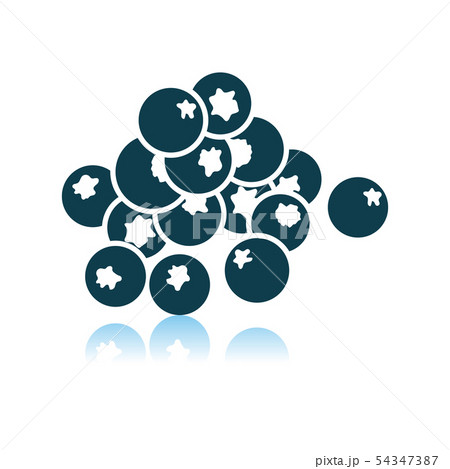 Blueberry Icon On Gray Background 54347387