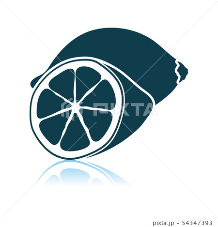 Lemon Icon On Gray Background 54347393