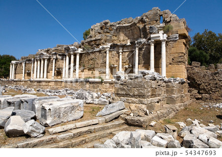 Monumental fountain (nymphaeum) in Side. 54347693