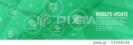 Website Update Icon Set with Web Header Banner Website Update Icon Set with Web Header Banner 54348146