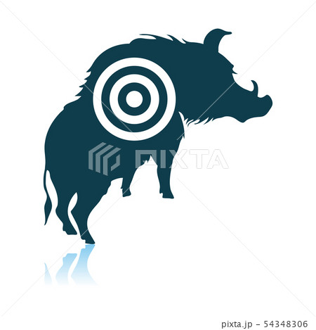 Boar Silhouette With Target Icon Boar Silhouette With Target Icon 54348306