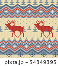 Christmas winter knitted woolen seamless pattern 54349395