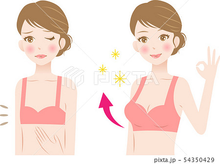 Perky And Droopy Chest Before And After. Isolated On White Background  Royalty Free SVG, Cliparts, Vectors, and Stock Illustration. Image  148453121.