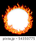 The fire frame circle on black background 54350775