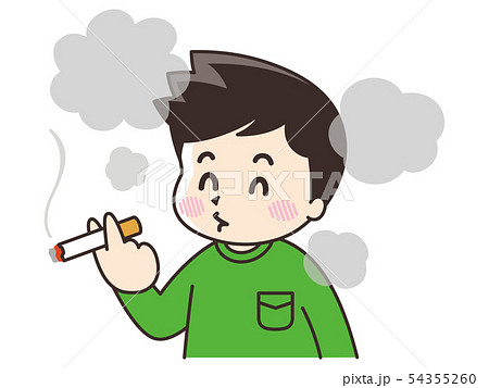 タバコを吸う男性のイラスト素材