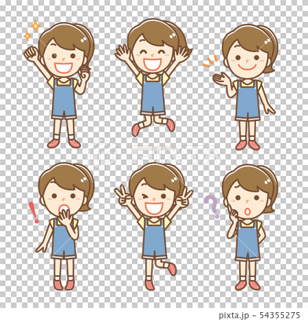 女孩的臉上的插圖集 女孩的臉上的插圖集 54355275