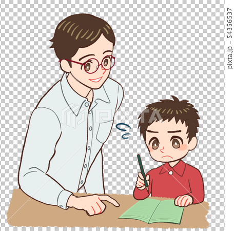Teacher and child teaching Teacher and child teaching 54356537