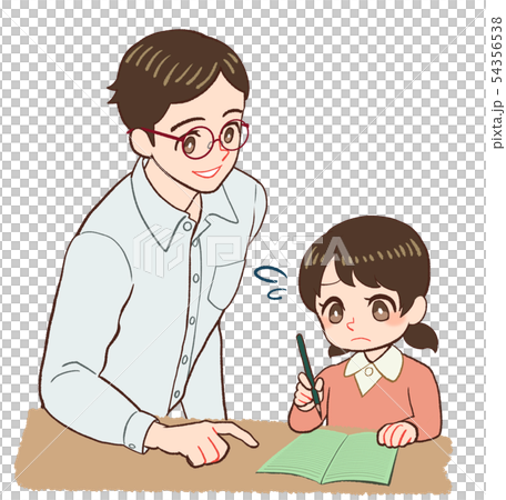 Teacher and child teaching Teacher and child teaching 54356538