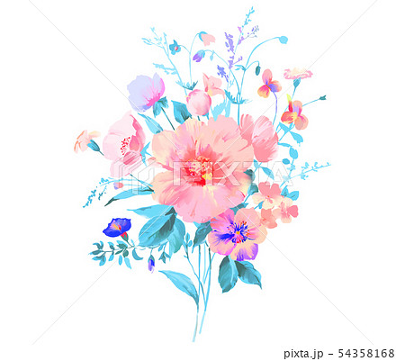 透明水彩 水彩画 花 54358168