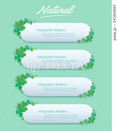 cute green clover leaf info graphic background cute green clover leaf info graphic background 54360995