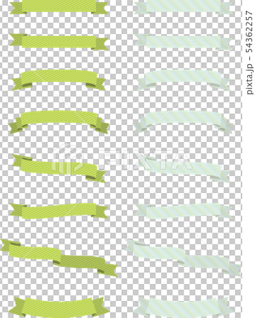 Title Ribbon Stripe Green Blue - Stock Illustration [54362257] - PIXTA