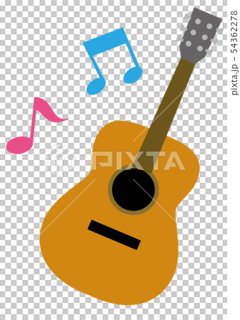 Guitar and music notes Guitar and music notes 54362278
