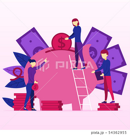 Business Investment Coins Piggy Bank 54362955