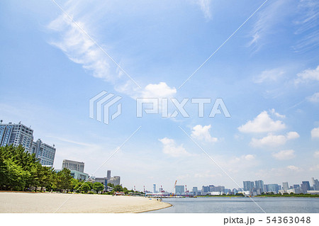 お台場のビーチ（夏） 54363048