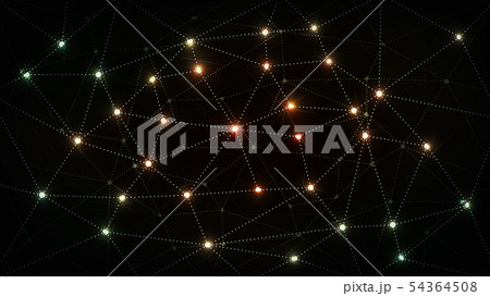 Doted light wireframe network connection 54364508