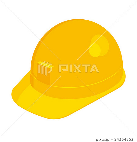 工事現場 建設現場のヘルメット 安全帽 黄色いヘルメット ベクターデータのイラスト素材