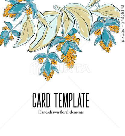 Botanical hand-drawn floral sketch. wedding 54366142