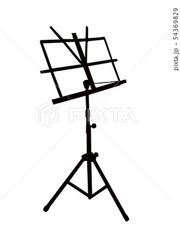 A Music Stand Over White Silhouette Vector Stock Illustration