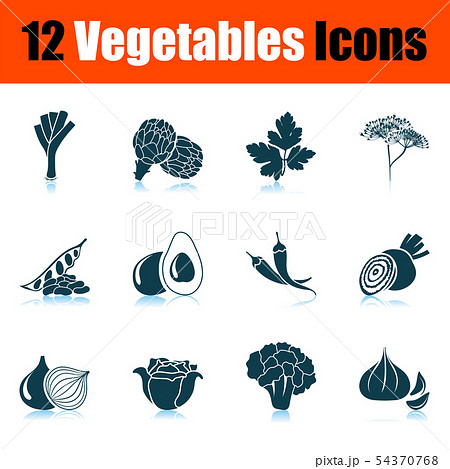 Vegetables Icon Setのイラスト素材 [54370768] - PIXTA