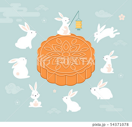 Mid Autumn Festival. Chuseok, Chinese wording translation Mid Autumn. Vector banner, background and Mid Autumn Festival. Chuseok, Chinese wording translation Mid Autumn. Vector banner, background and 54371078