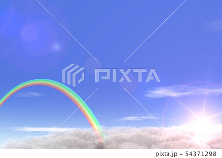 空 虹 背景 バックグラウンドのイラスト素材