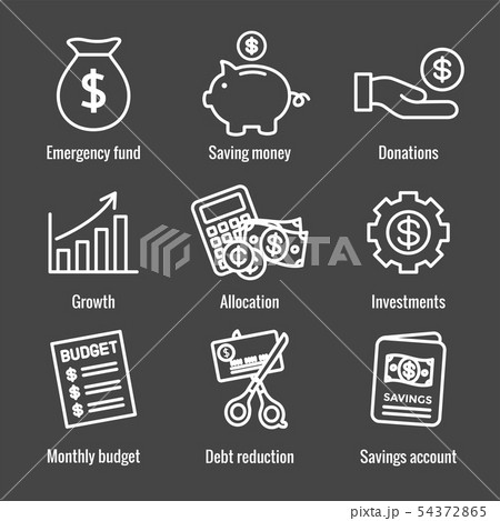 Personal Finance & Responsibility Icon Set with Personal Finance & Responsibility Icon Set with 54372865